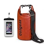 Unigear Dry Bag Waterproof, Floating and Lightweight Bags for Kayaking, Boating, Fishing, Swimming and Camping with Waterproof Phone Case (Orange, 20L)