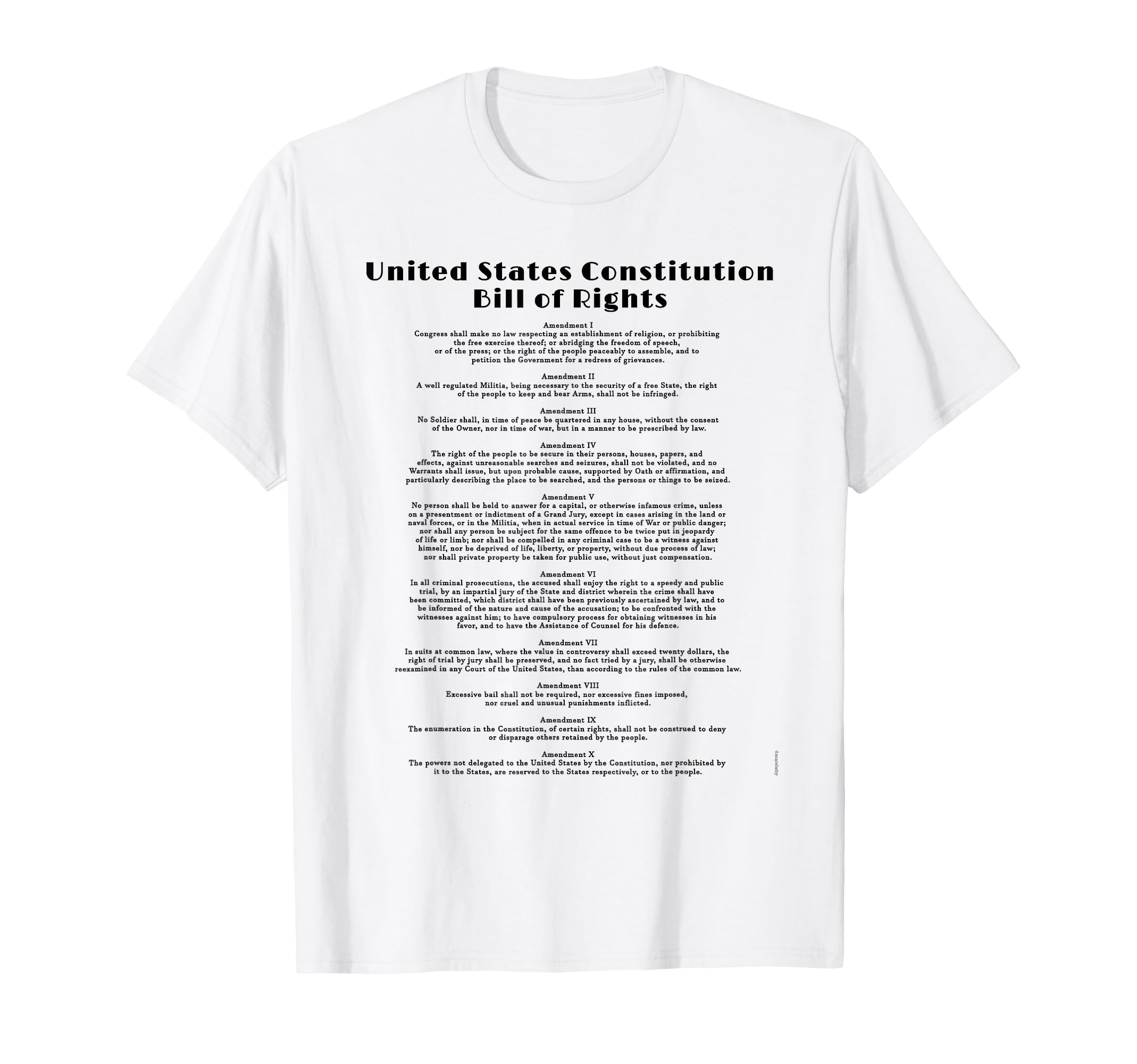 Amazon.com: BILL OF RIGHTS T-SHIRT US CONSTITUTION T-Shirt 
