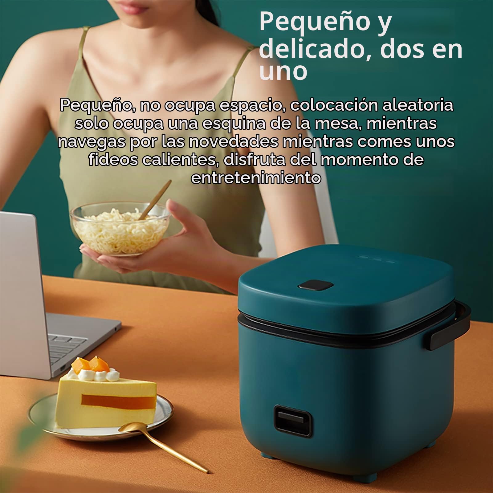 Olla Arrocera Pequeña para 2 Personas, Olla Arrocera Pegajosa De 1,2 L, con Función De Cocción Automática Y Mantener Caliente,Rosado