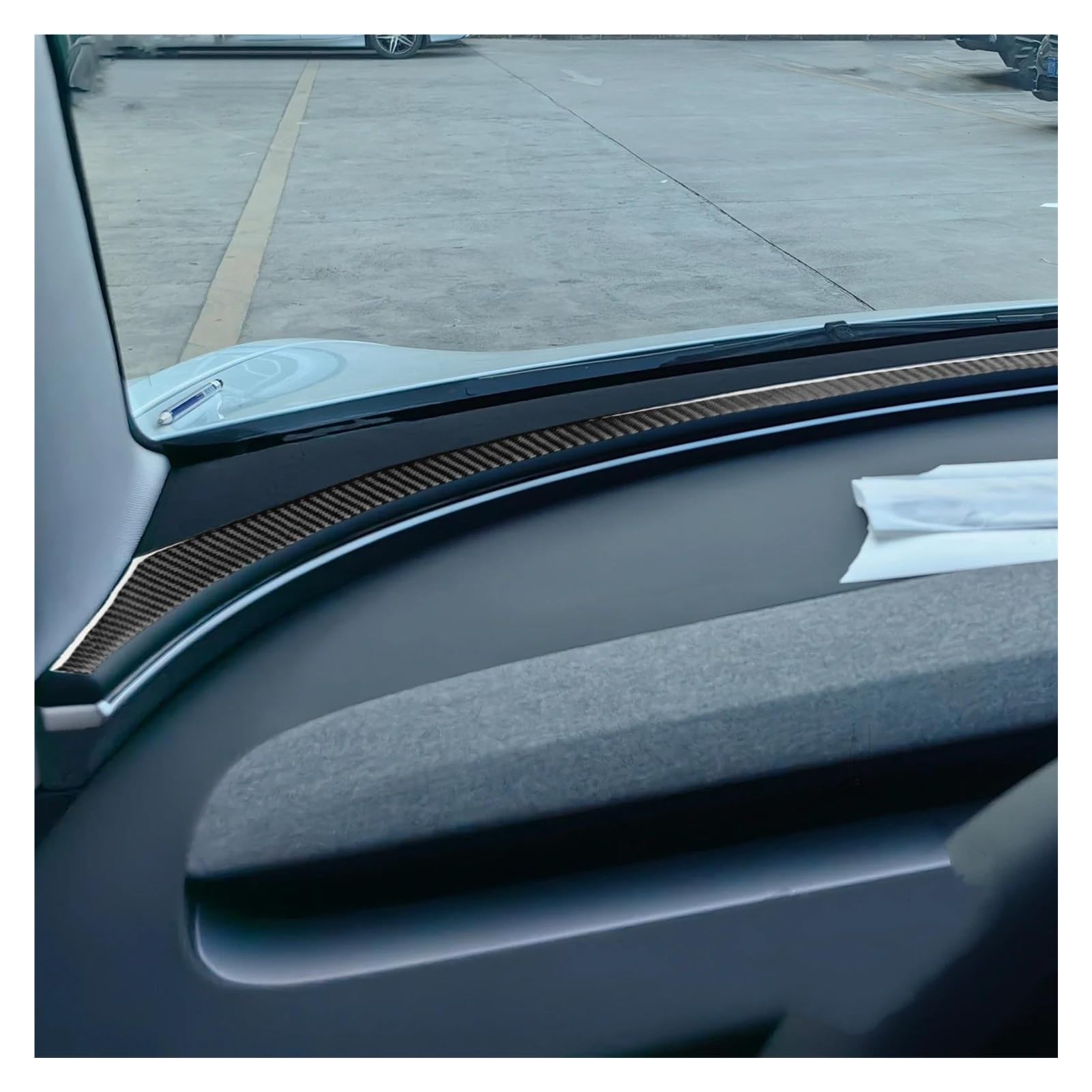 Console centrale in carbonio per Tesla Model 3 Highland 2024+ e Model Y Juniper 2025