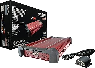 OrionHCCA Series HCCA2000.4 High Performance 2000W RMS 4-Channel Class A/B Amplifier - 1 Ohm Stable, Low/High Pass Crossover, Bass Boost Control, MOSFET Power Supply, with Bass Knob, Made in Korea