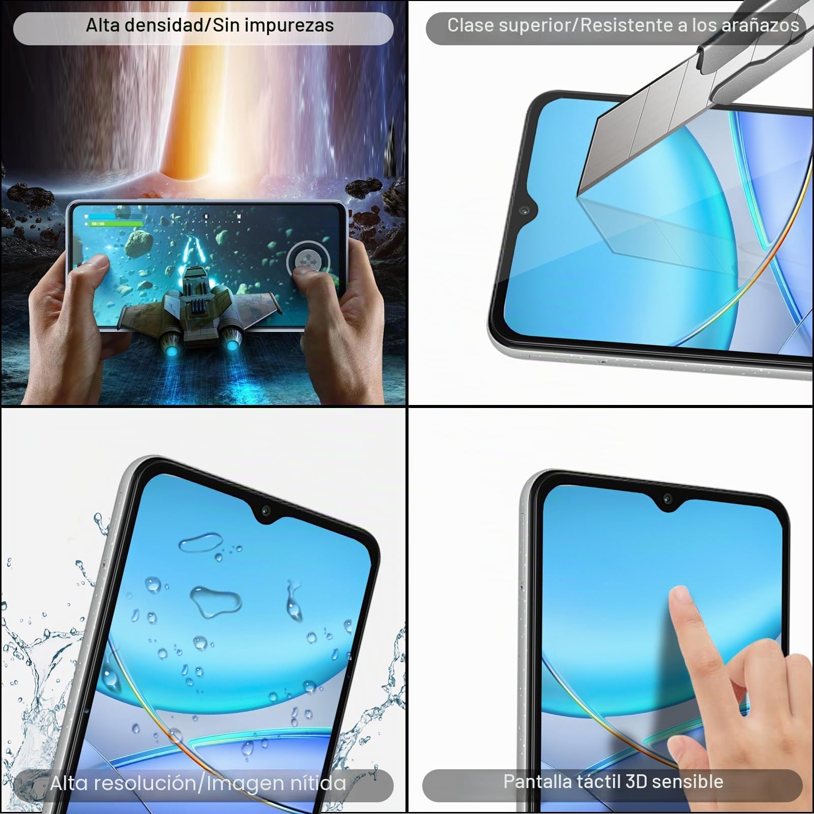 Dinow - Pantalla para Samsung Galaxy A13 4G SM-A135F SM-A137F, reemplazo de pantalla para Samsung A13 4G LCD táctil digitalizador con marco (con herramienta de reparación)