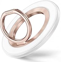 Vista 38 de SYNCWIRE - Soporte magnético con aro para MagSafe, 2 piezas, imán doble, rotación de 360 grados, agarre y soporte para teléfono, aro para dedo