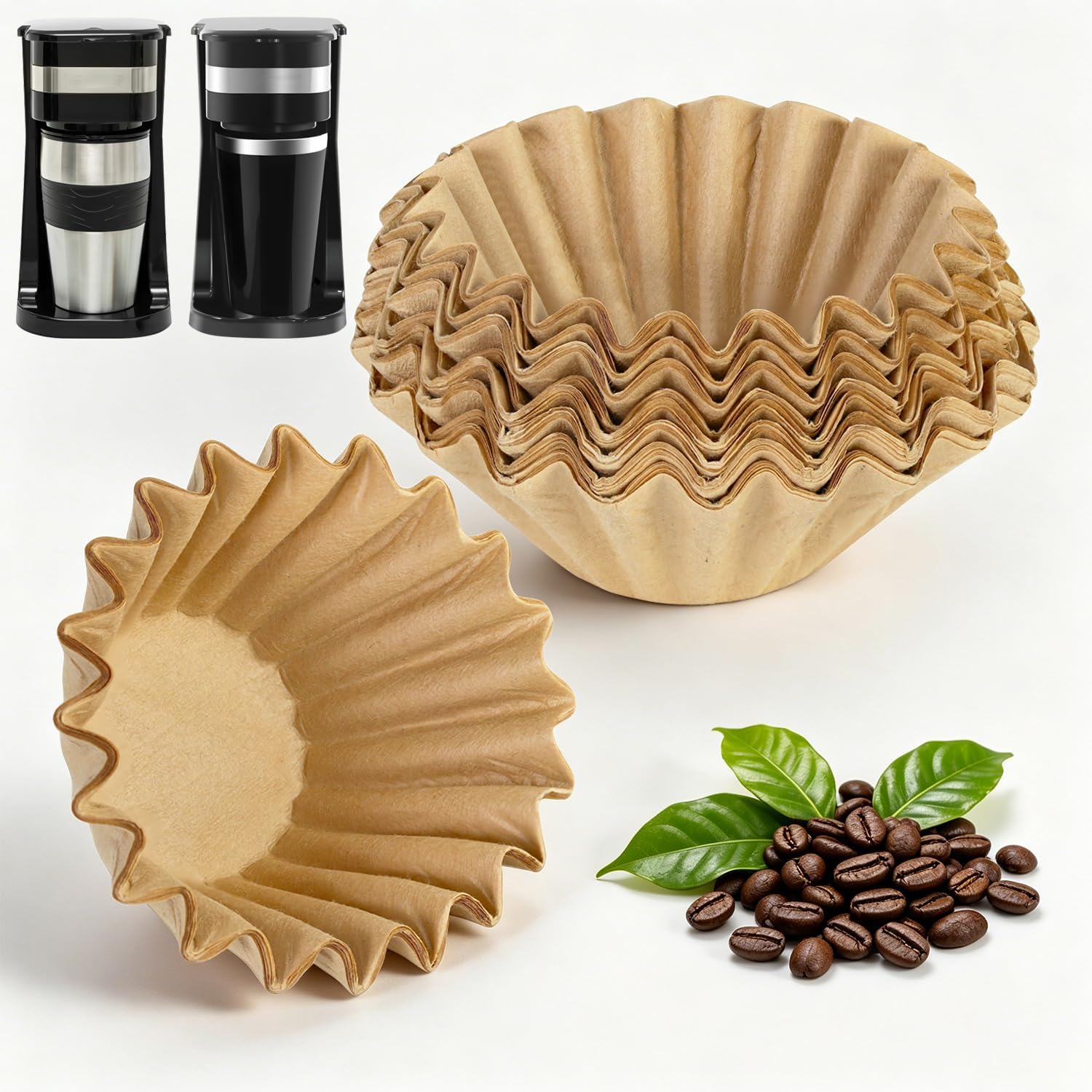 200 Pcs Coffee Filters for Elite Gourmet EHC111A and Mixpresso DCM-B-TM