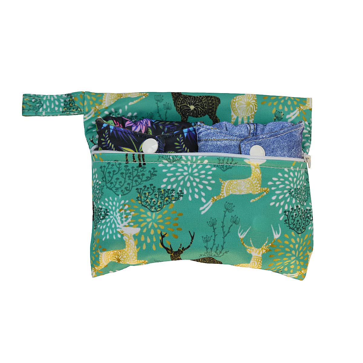 Waschbare Menstruationsbinden/Muttertuch/wiederverwendbare Damenbinden (bunte Blume, 40,6 cm/über Nacht)