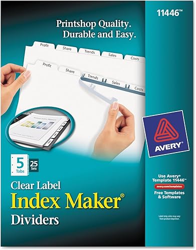 AVE11446 - Avery Index Maker - Separador de etiquetas transparente