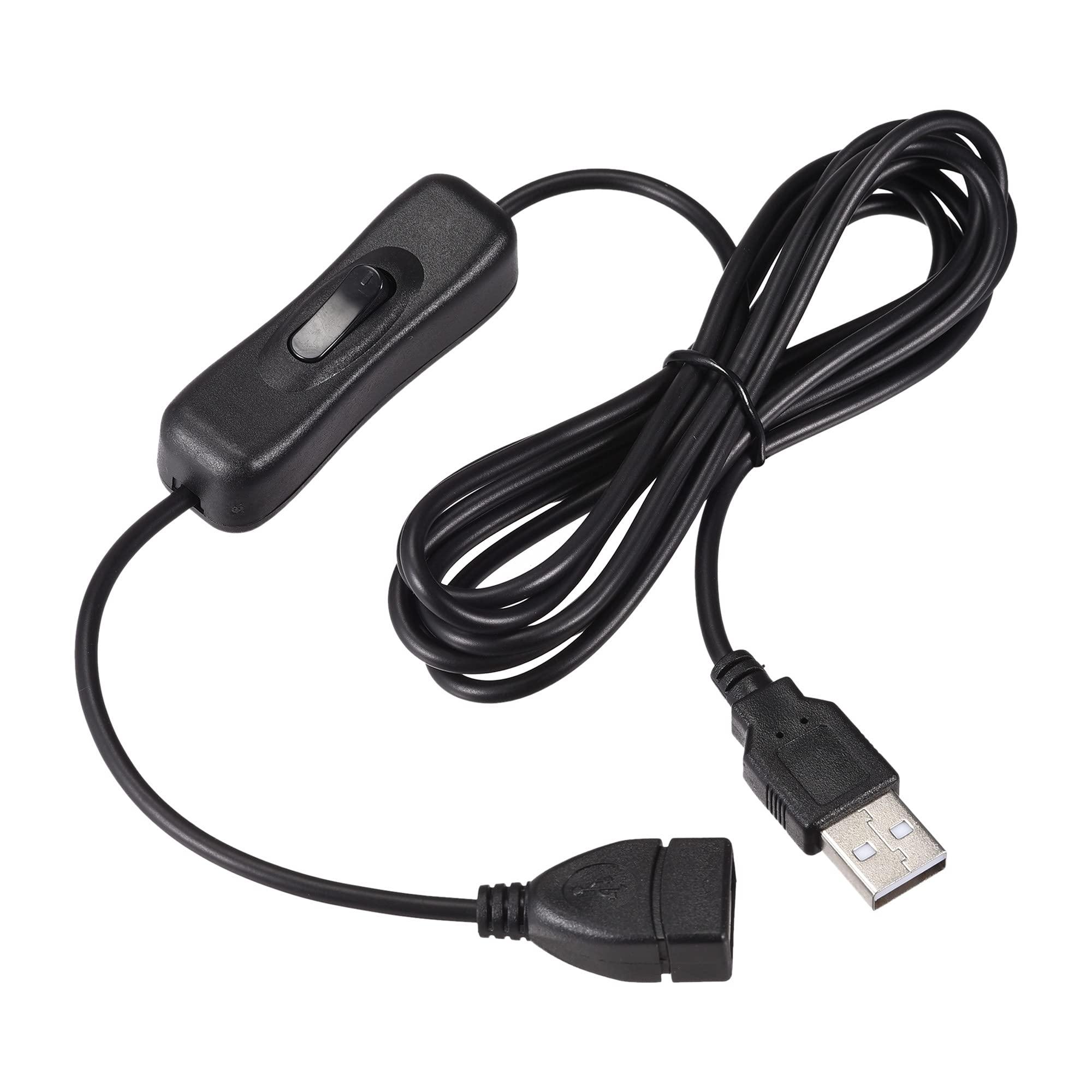 MECCANIXITY USB Cable with ON/Off Switch, USB Male to Female Extension Cord 2M Black, for LED Desk Lamp LED Strip (B09CL3B4MP) Amazon Price History, Amazon Price Tracker