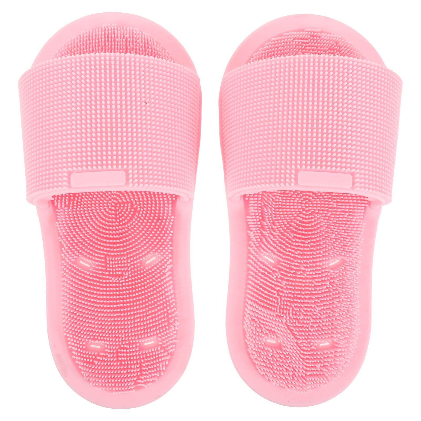 2 Pezzi di Spugna in Silicone per Doccia - Ventosa Antiscivolo - Esfoliante E Pulizia Della Pelle Morta - Pantofola Massaggiante per Piedi per Adulti Unisex, Casa, Hotel, Bagno (rosa)