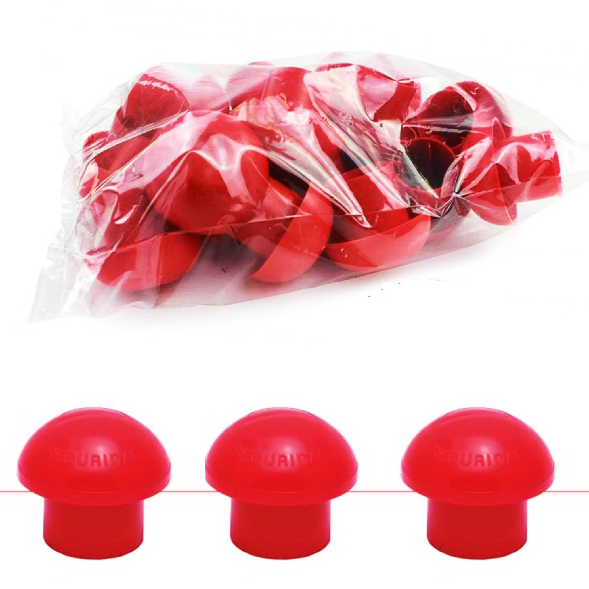 Bricoloco Protezioni a fungo per asta da 8 a 20 mm. Funghi protettivi per coprire aste costruzione. (50)