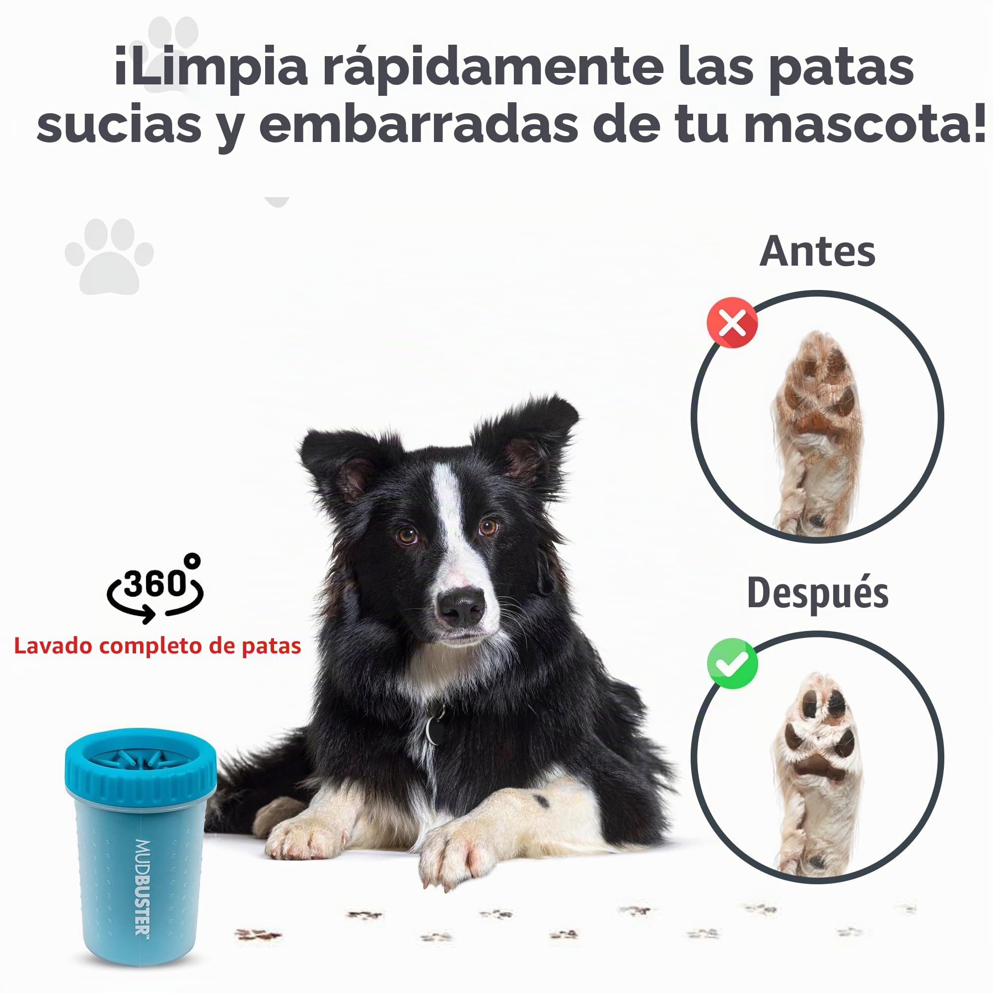 Dexas - Limpiador portátil de Patas de Perro MudBuster