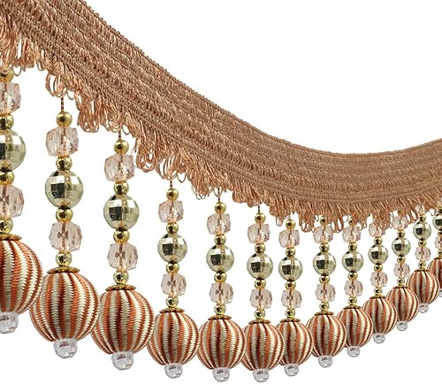 Miniatura 9 de Cinta decorativa de 3 yardas con flecos y borlas, borlas, para cubierta de piano, cinta decorativa para cortina (gris)