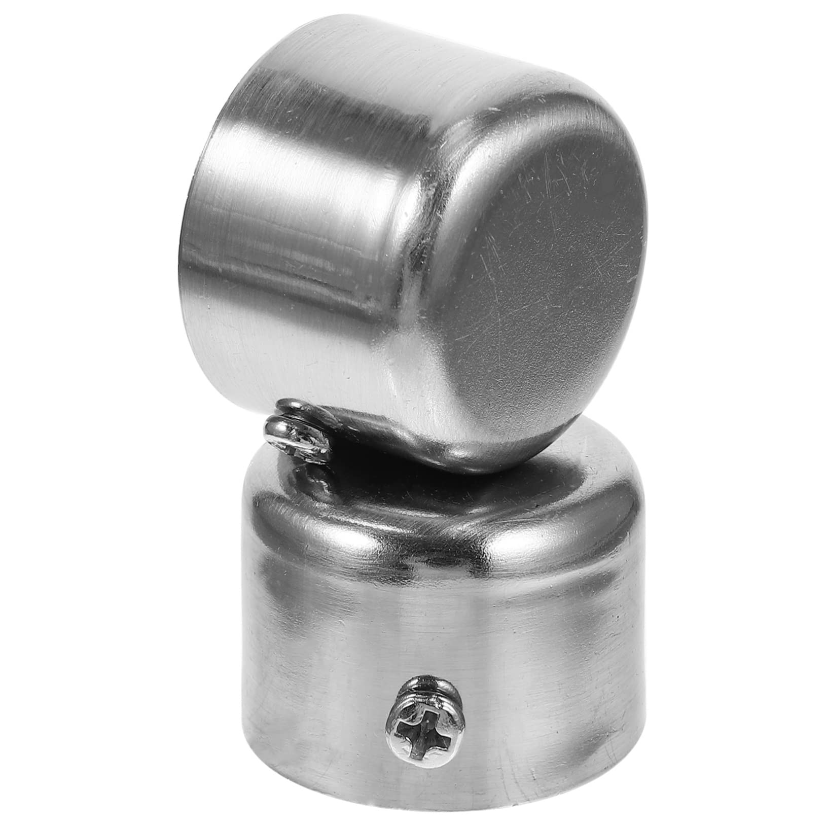 4 Set di Terminali per Aste per Tende in Metallo Cromati Spazzolati Facili da Installare 2 Pezzi*4