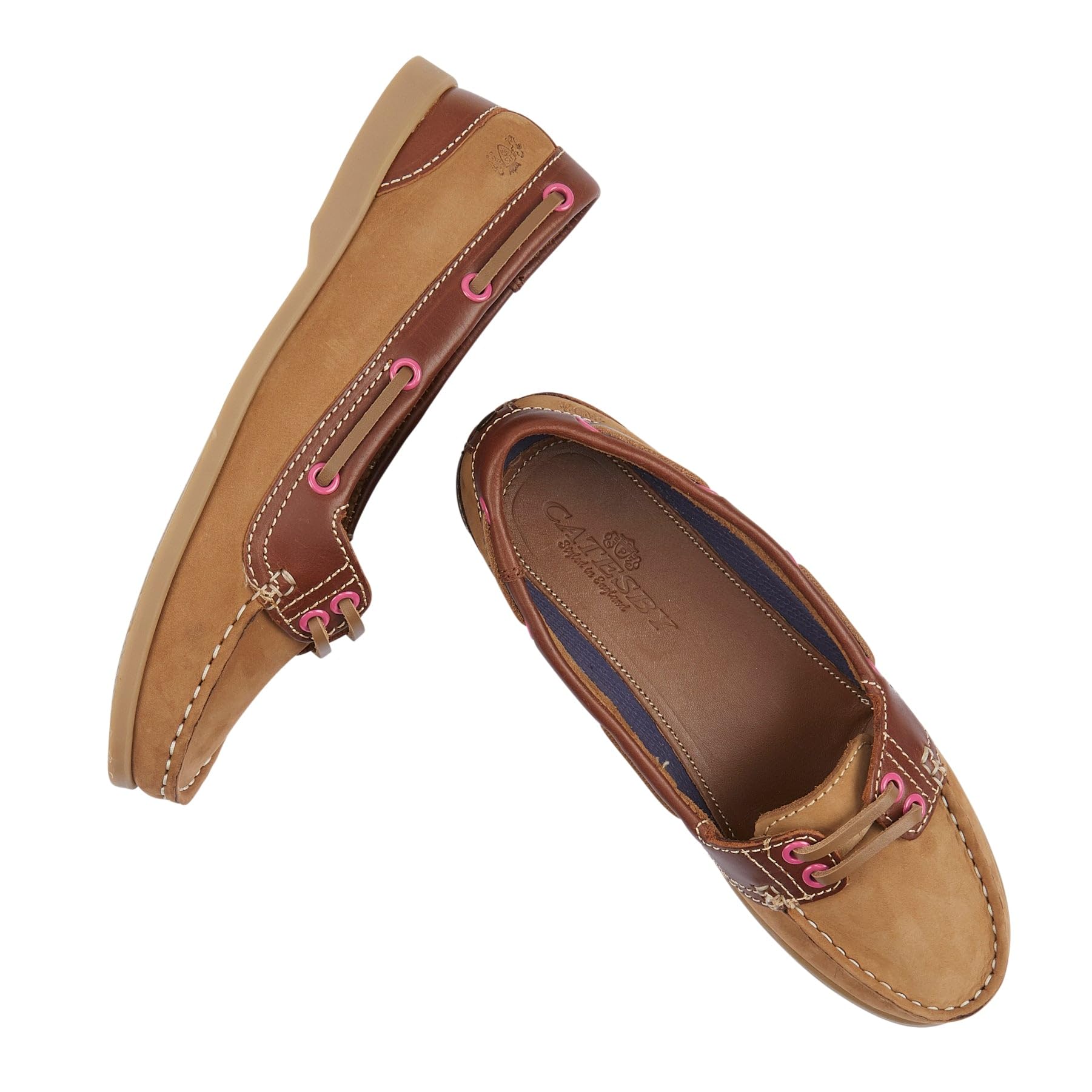 Catesby Pixie - Scarpe da barca da donna, in pelle di alta qualità, traspiranti, leggere, estive