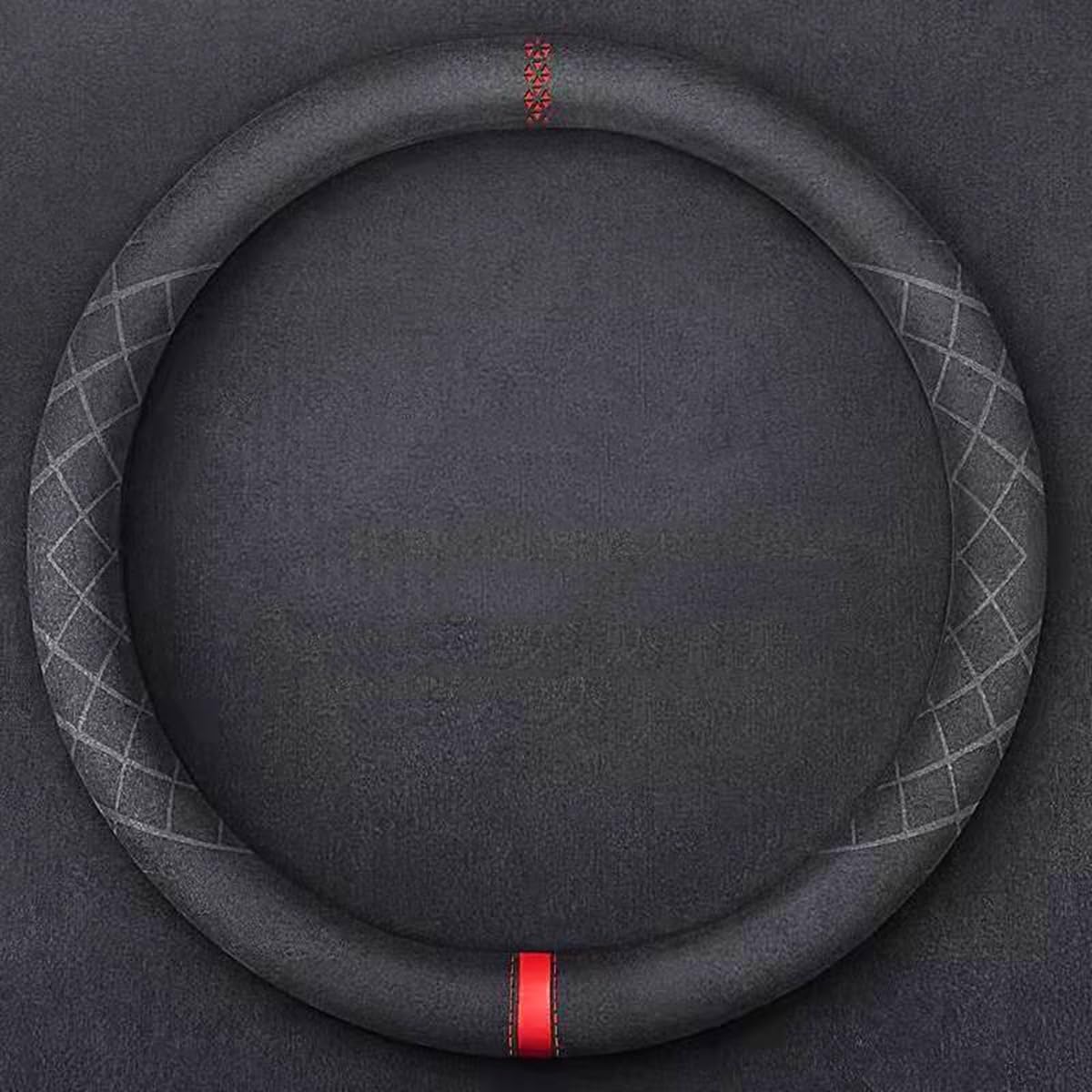 Car Steering Wheel Sleeve for Hyundai Bayon/Ioniq 5 NE/Ioniq AE Hatchback Sedan with Ergonomic Design for Everyday Wear Protection,O-type-Red