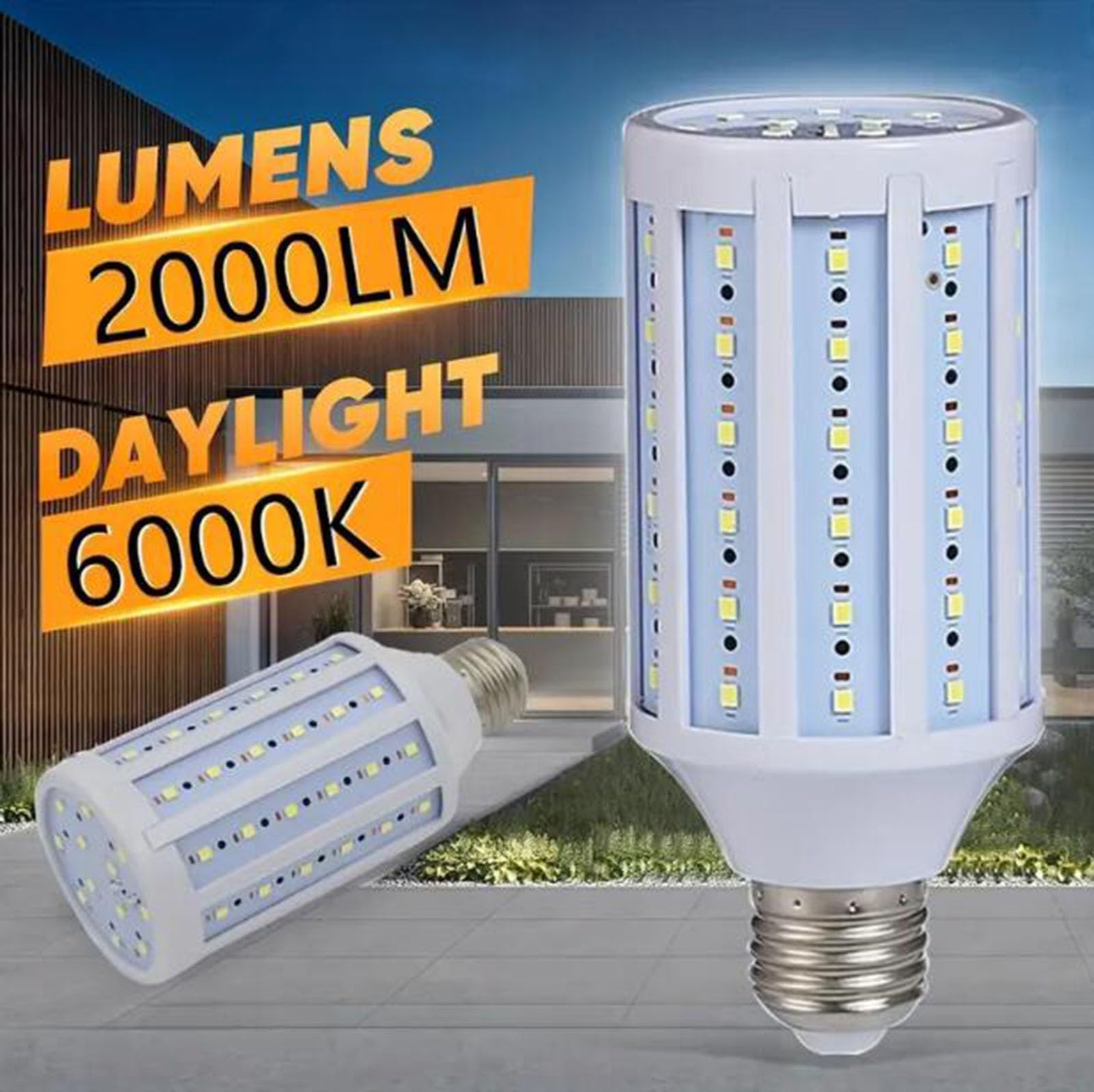 Bombilla LED E27 5w-20w Equivalente 40w-160w Bombillas Iluminación Sin Parpadeo Ahorro Energía Para Iluminación Exterior áreas Calles Almacenes Estacionamientos(E27 20W cool white 6500K,6PCS)