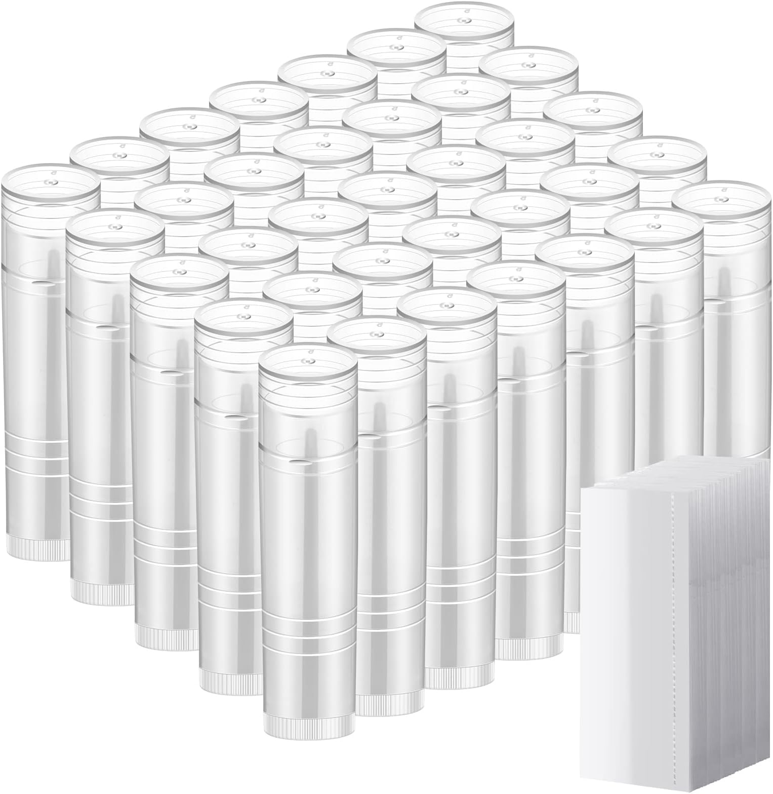 300 Pieces Colorful Lip Balm Empty Container 5 ml