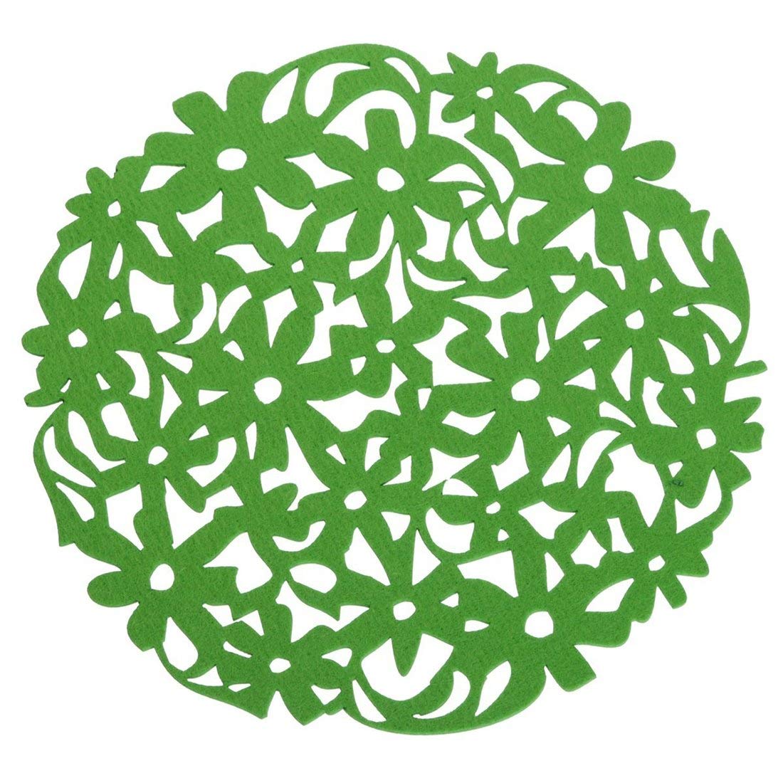 Napperon Tapisserie Ronde Table de Cuisine Dessous de Verre Tapis Vert (Vert)