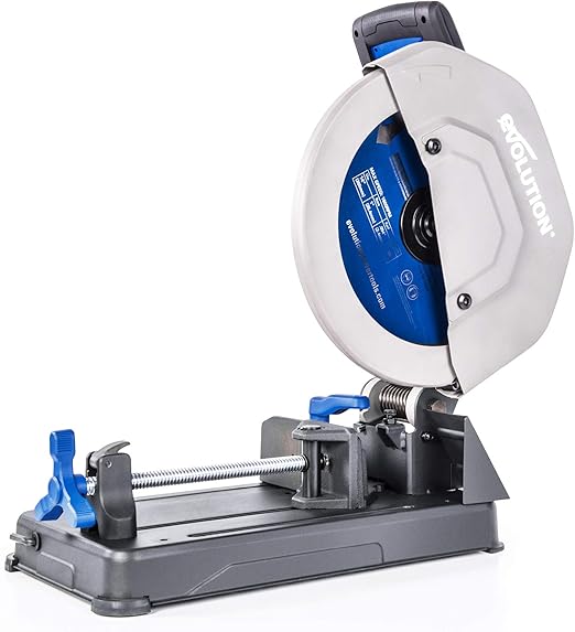 Evolution S355CPSL – Heavy Duty 14 Inch Metal Cutting Chop Saw W/ 14 Inch Carbide-Tipped Blade | Dry Cut | Miter 45° | Chop Saw For Cutting Metal – Accurate. Powerful. Reliable