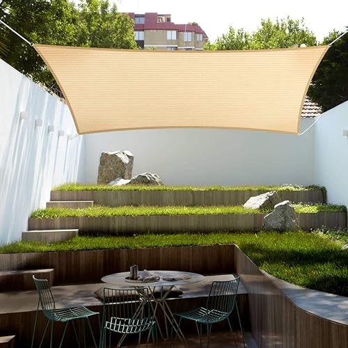Miniatura 7 de Eden's Decor Toldo rectangular de tela para patio, jardín, pérgola, 9 x 11 pies, color beige, tamaño personalizado