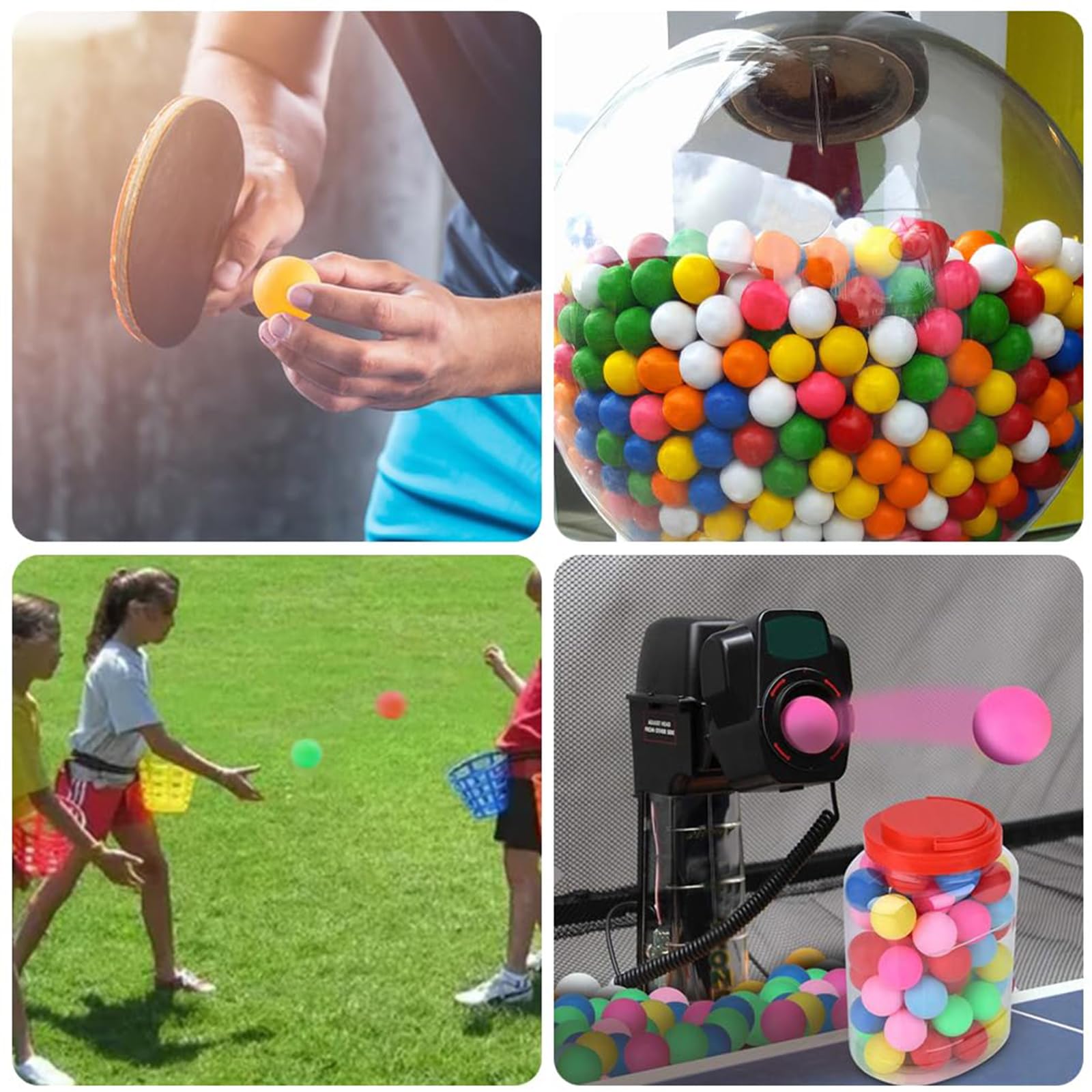 Pelotas De Ping Pong Tenis De Mesa con Emojis Reutilizable para Juegos Entrenamiento