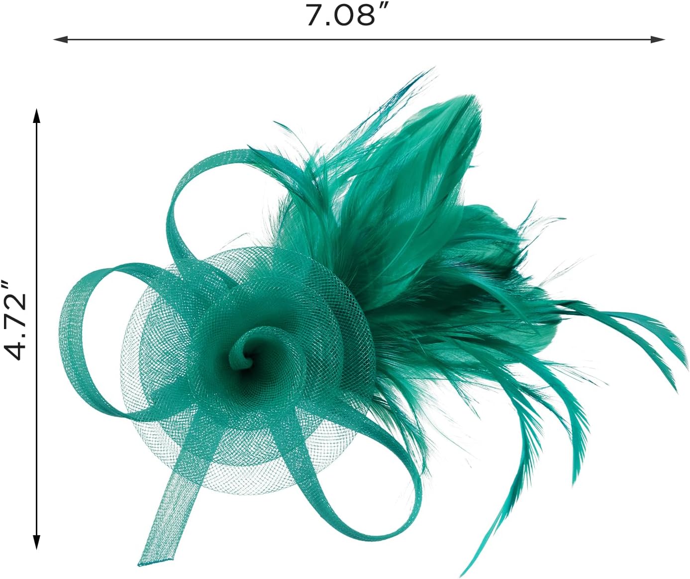 SWEETV Tulle Fascinators for Women, Tea Party Hats for Kentucky Fascinators Derby, Cocktail, Wedding, Fancy Dress Party - Image 5
