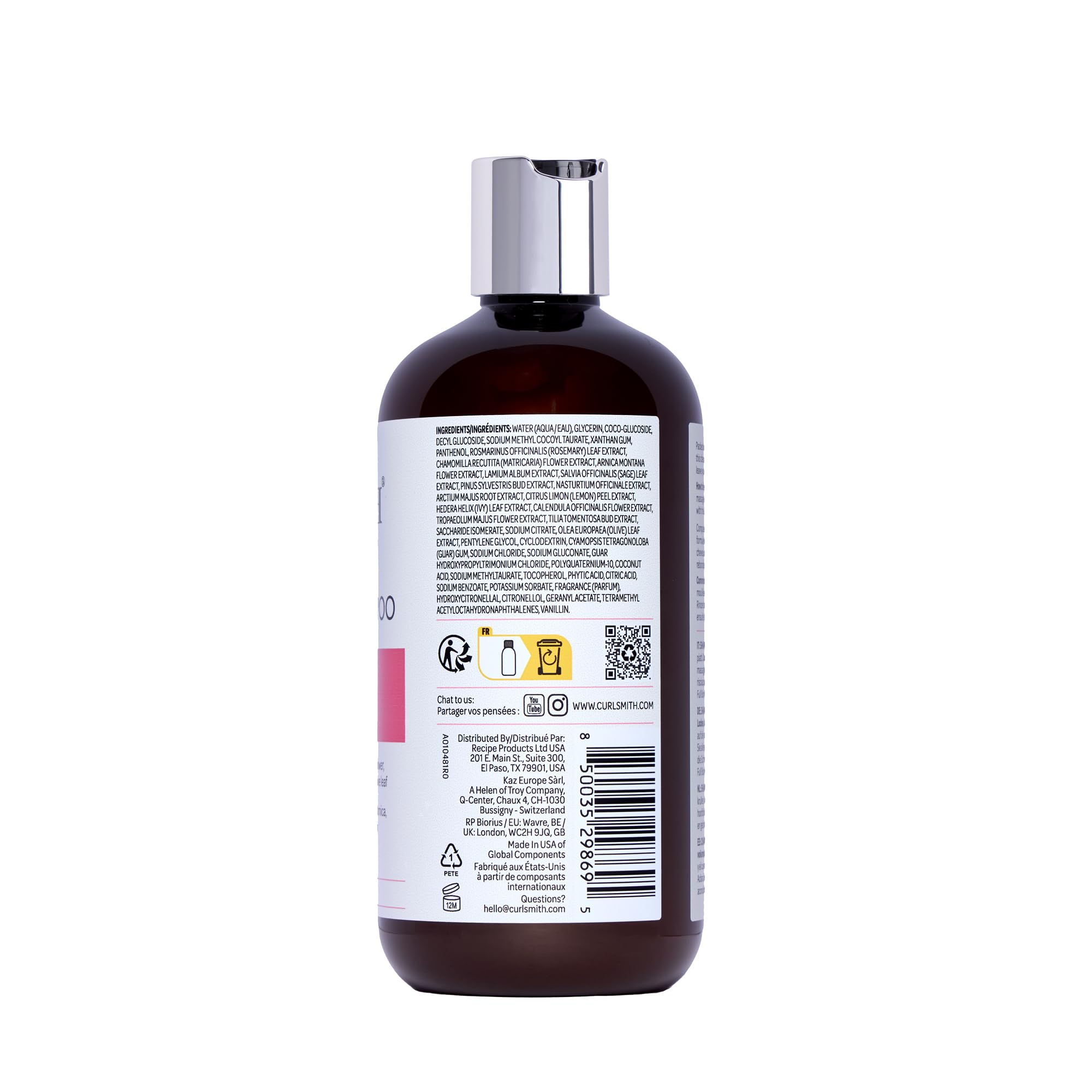 CURLSMITH Full Body Weightless Shampoo - A Volumizing Shampoo for Curls, Removes Build-up and Cleanses, For All Curl Types, Vegan & Cruelty Free (12 oz)
