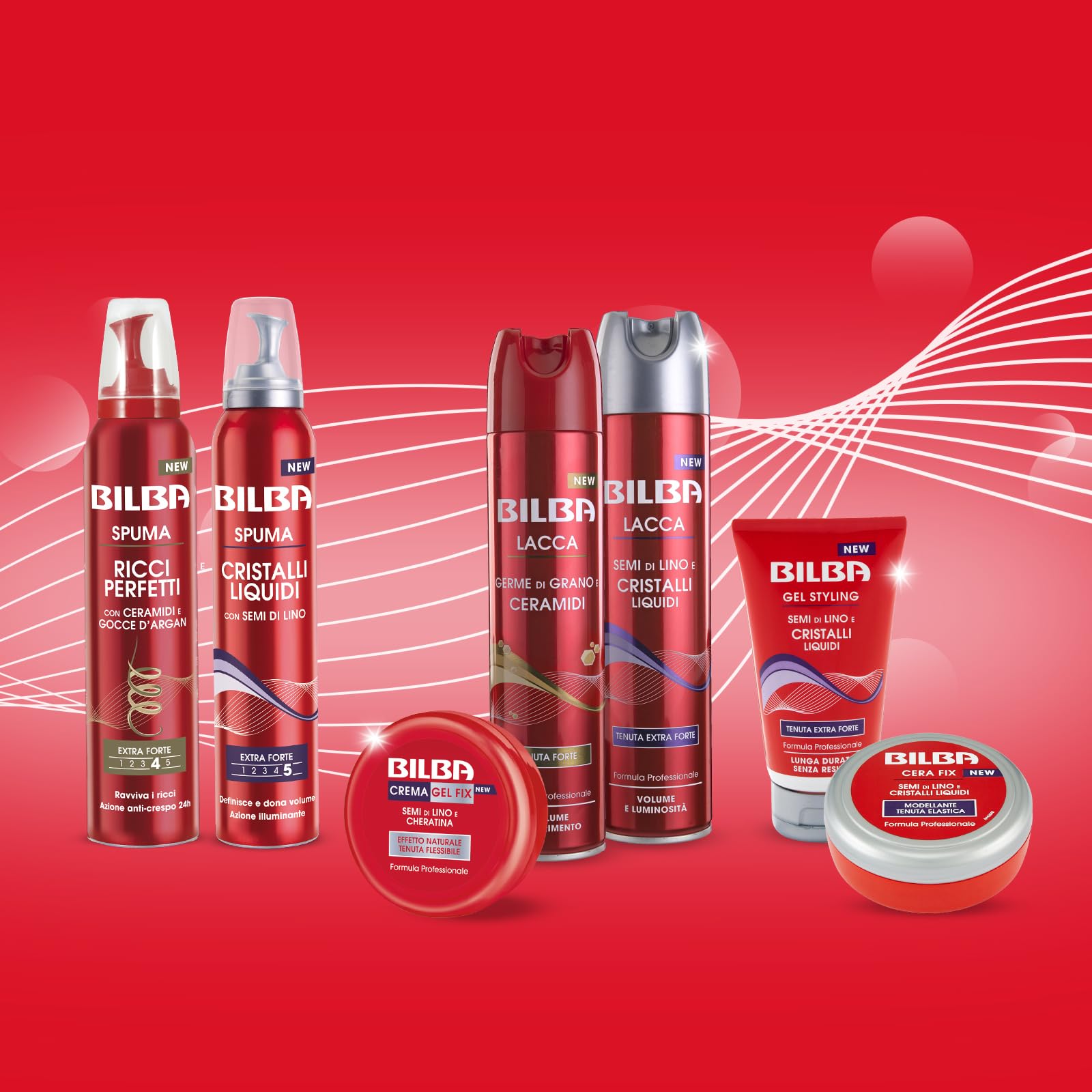 Bilba, Spuma con Germe Di Grano - Schiuma Capelli Ricci Perfetti con Ceramidi e Gocce d'Argan - Formula Professionale a Tenuta Extra Forte - Ravviva i Ricci con Azione Anticrespo per 24 h - 200 ml