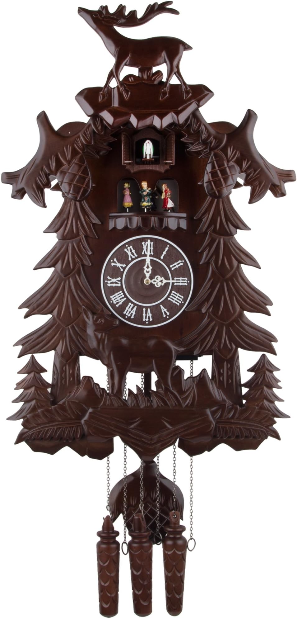 DYRABREST Vintage Cuckoo Wall Clock, Black Forest Cuckoo