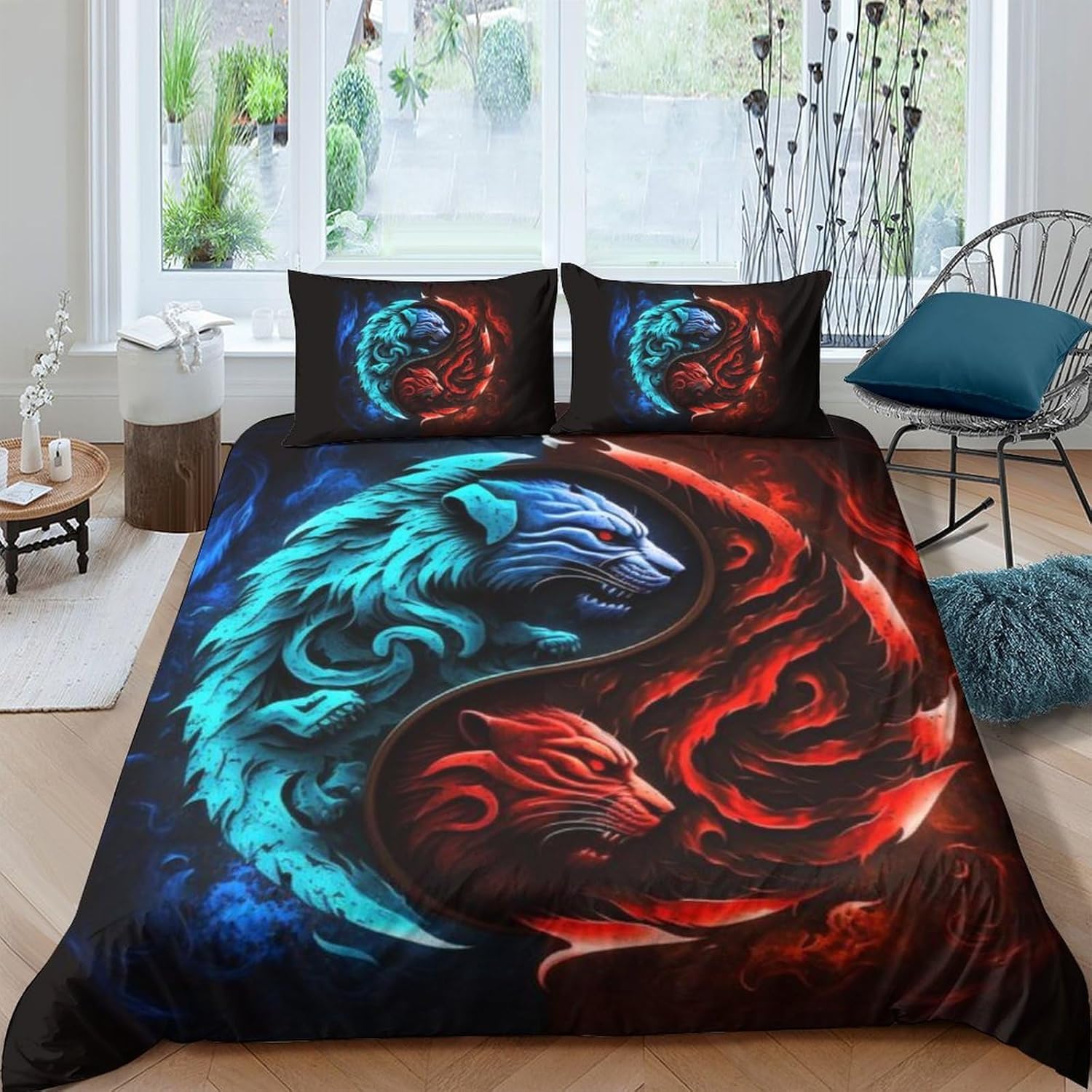 Housse de couette 135x200 tigre pour décorer la chambre enfant