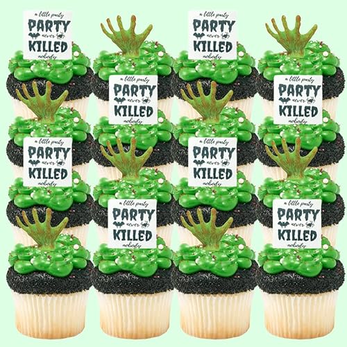 Miniatura 2 de Happy Halloween A Little Party Spooky comestible listo para usar confeti para tartas, galletas, magdalenas, helado, donas