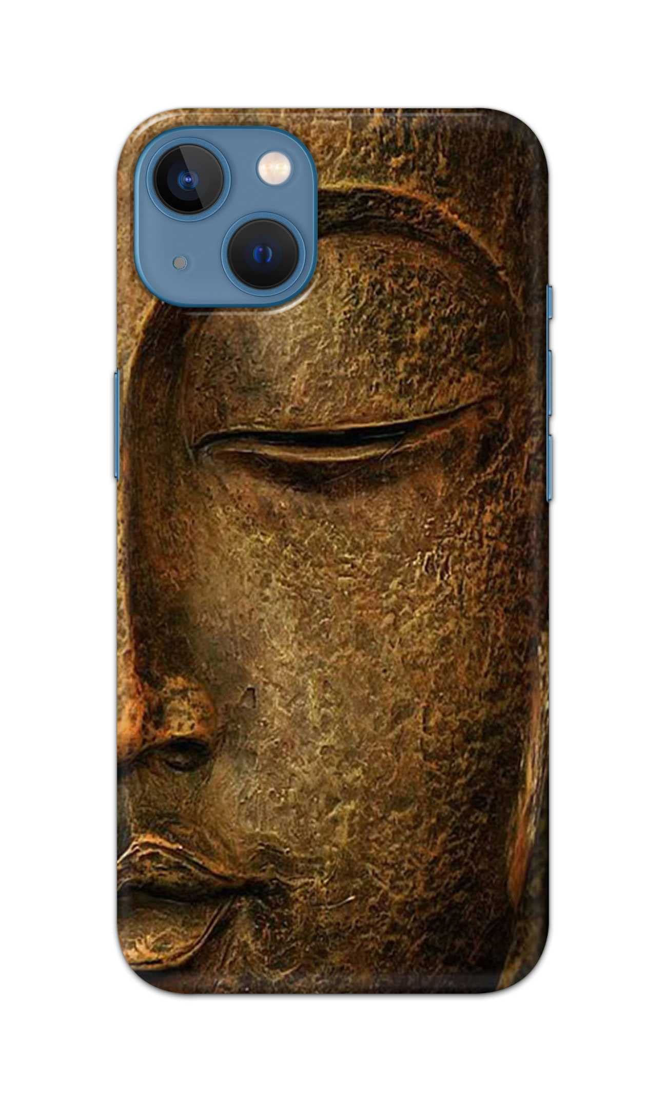 PRINTFIDAA Printed Hard Back Cover Case for Apple iPhone 13 Back Cover (Buddha Face) -2501