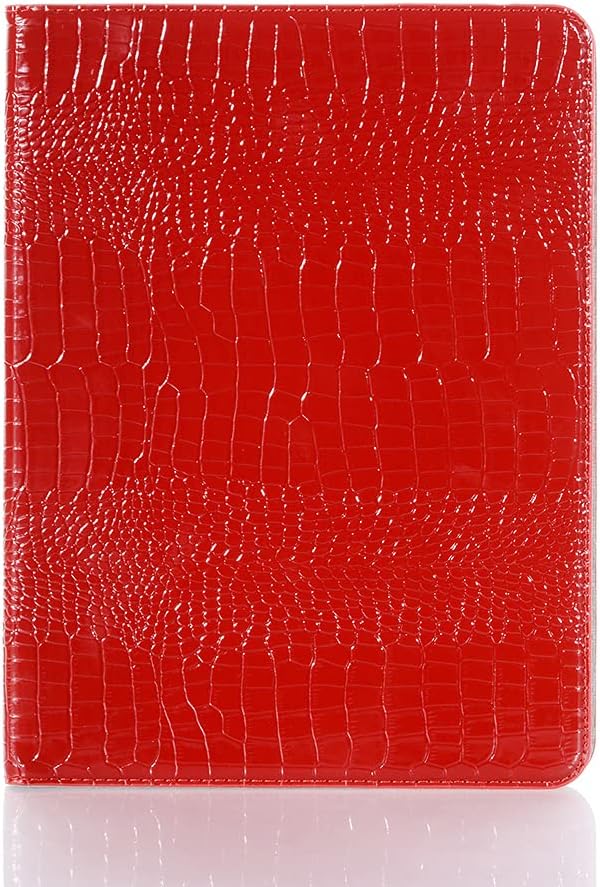 iPad Air 13'' (M4 2026)(M3 2025)(M2 2024) Case, iPad Pro-3 4 5 6 (12.9'') Case for Women, DMaos Synthetic Crocodile Leather Stand Folio Smart Cover with Pen Holder - Red
