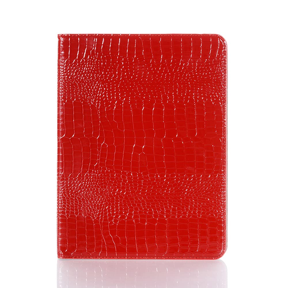 iPad Pro 13'' (M5 2025) (M4 2024) Case for Women, DMaos Synthetic Crocodile Leather Stand Folio Smart Cover with Pen Holder, Auto Sleep/Wake - Red
