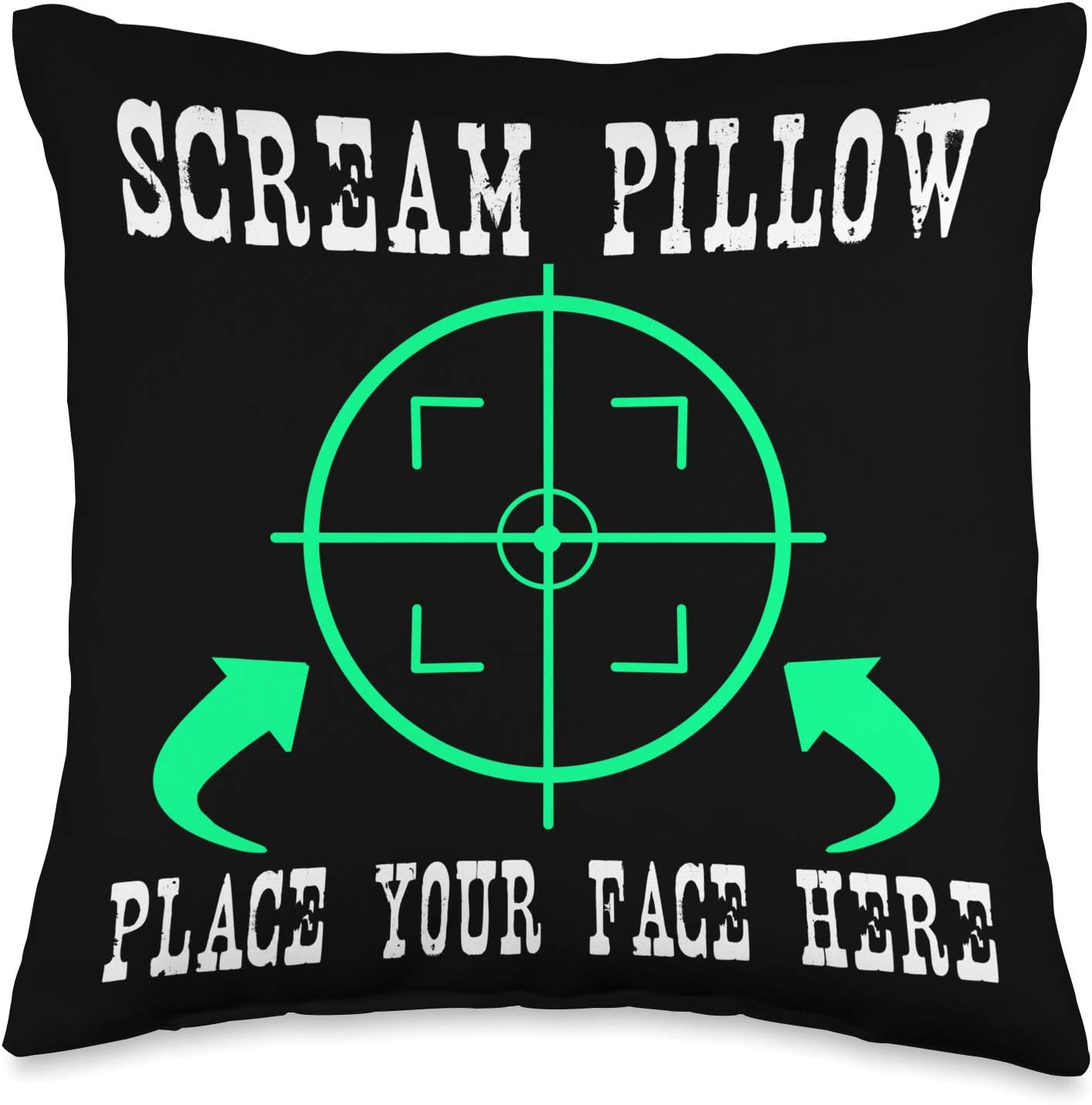 Scream Pillow Place Your Face Here, Funny gifts, funny Throw Pillow