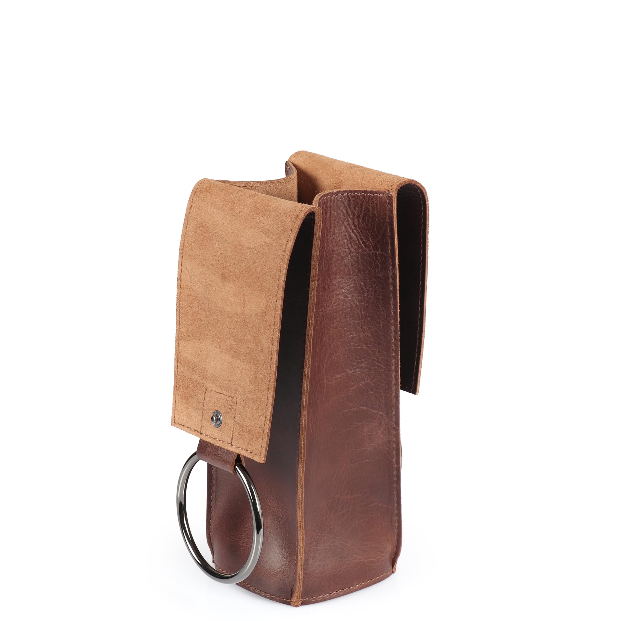 Londo Estuche para Botella de Vino de Cuero Genuino – Elegante y Resistente Porta Vino para Viajes, Picnics y Regalos