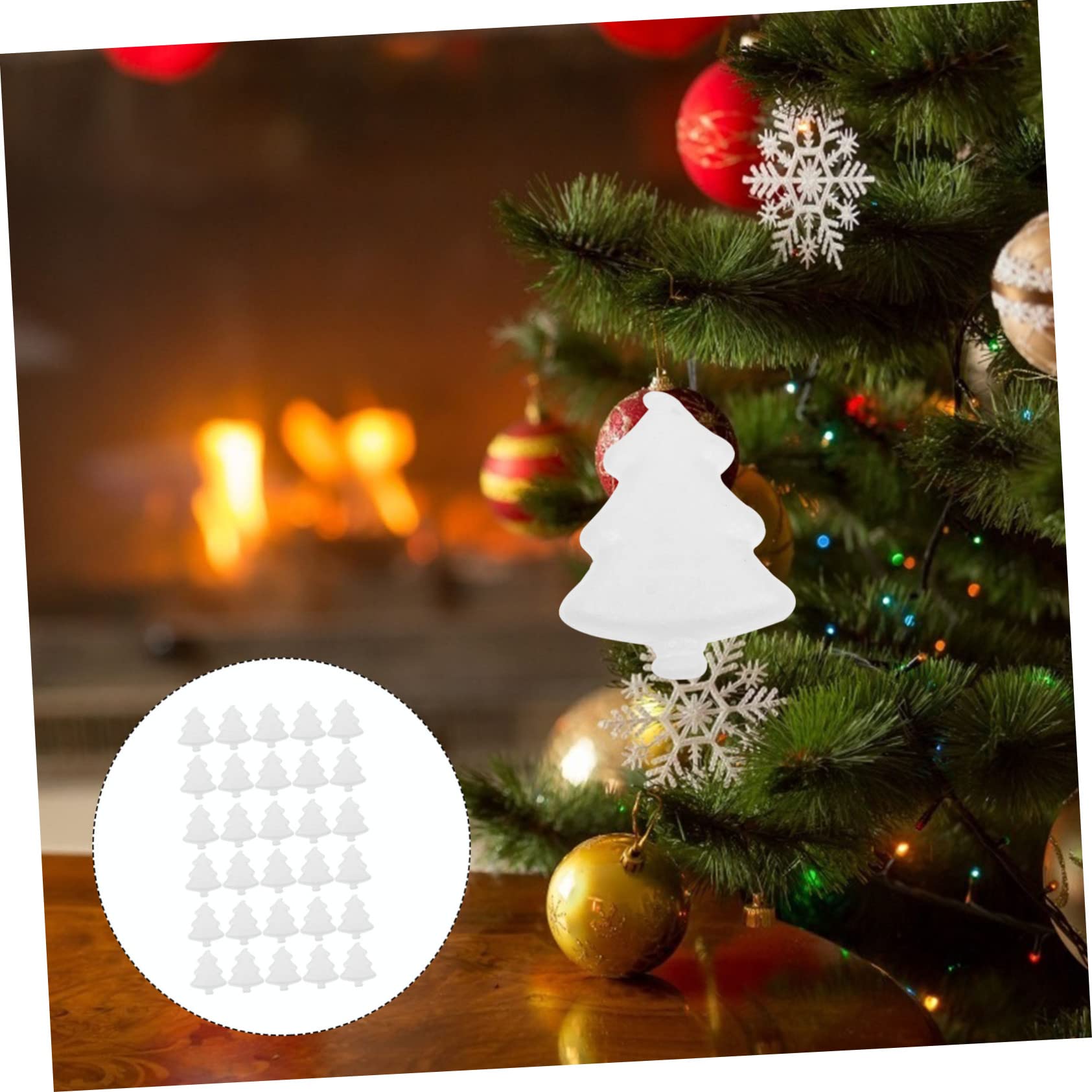 Cabilock 6 Set Albero Pop-Up In Schiuma Decorazioni Natalizie Decalcomanie Natalizie Ornamenti A Forma Di Albero Ciondolo 30 pezzi * 6
