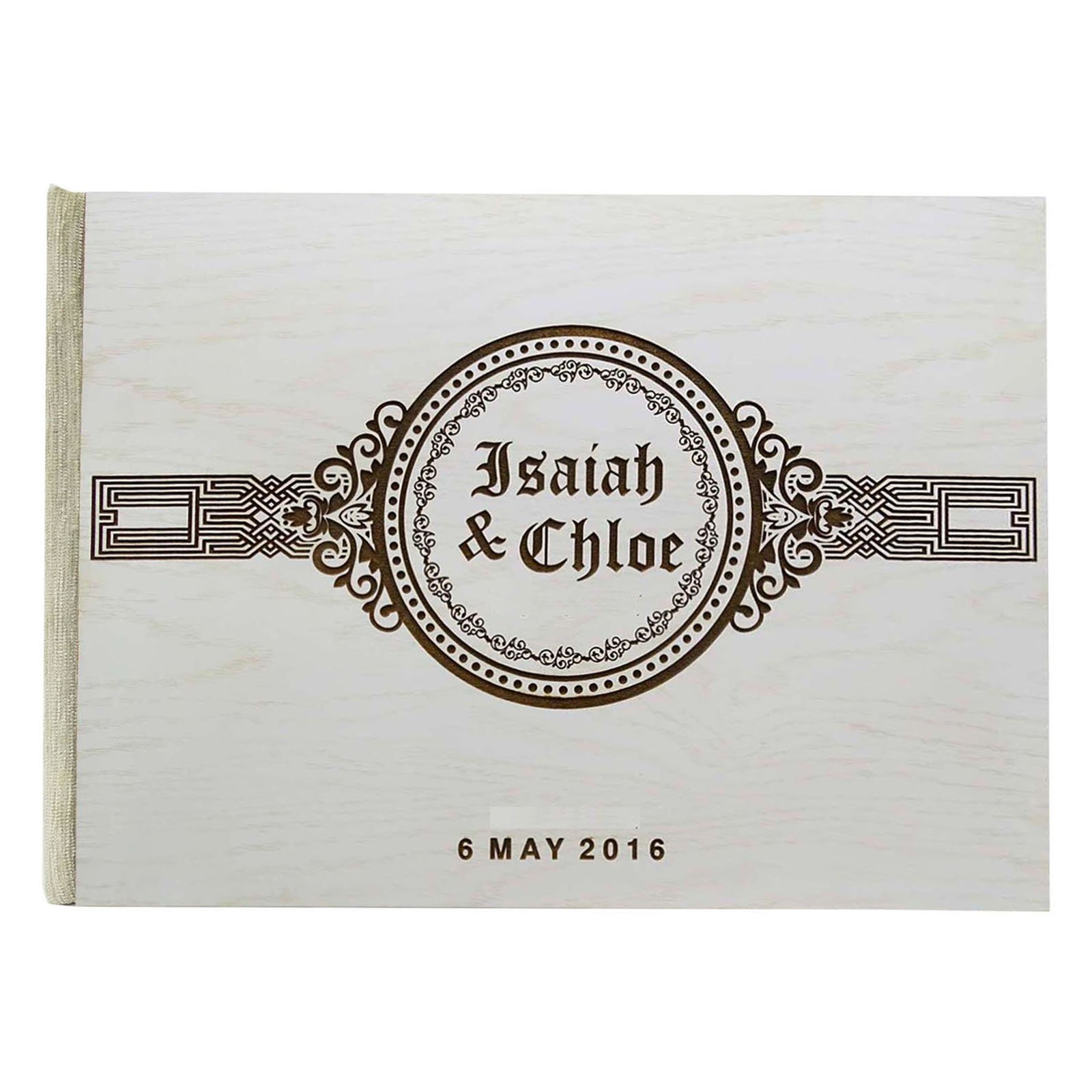 Darling Souvenir Handgemachte Personalisierte Hochzeit Gästebuch Rustikales Holz gravierte Bride & Groom Beratung Gästebuch