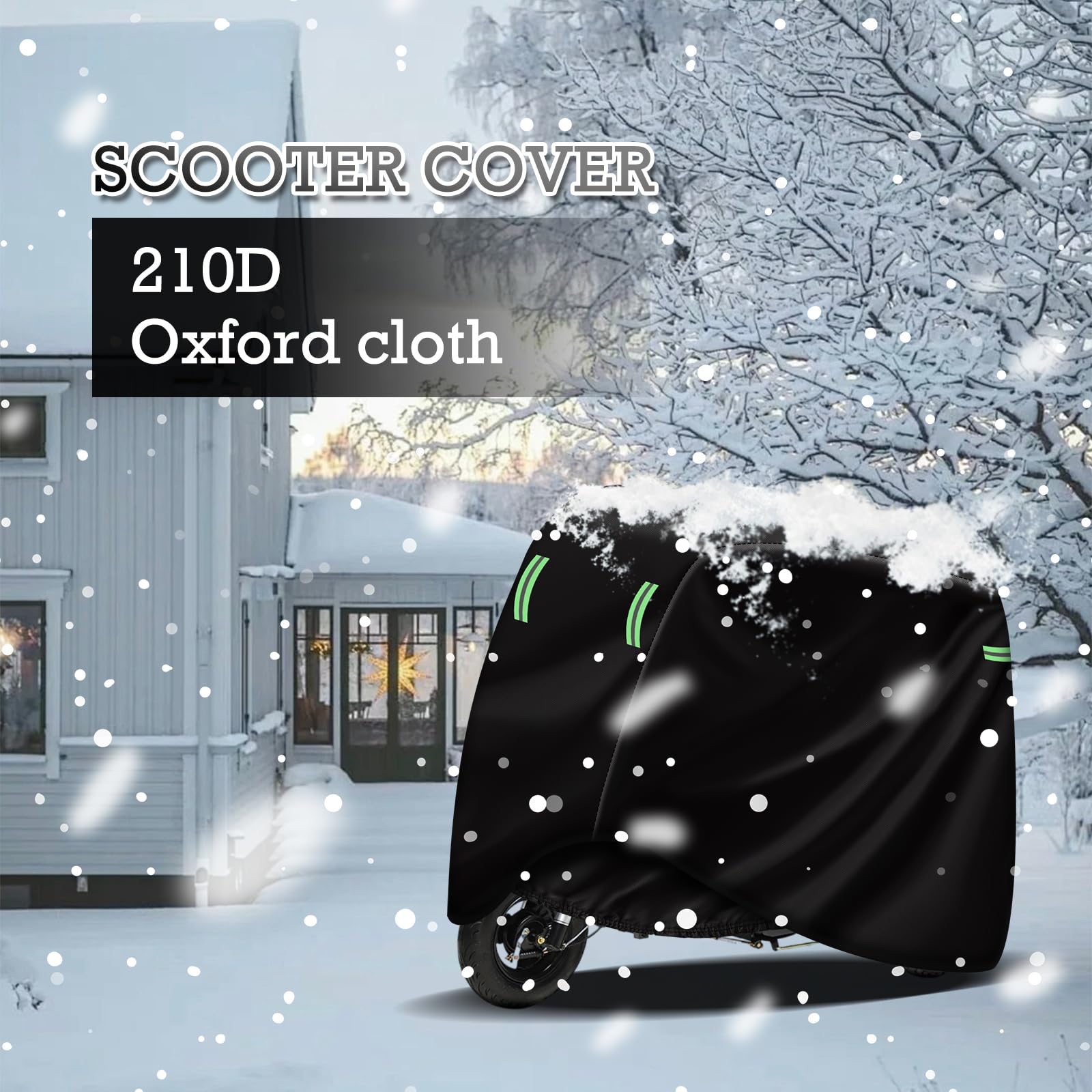 MaxAwe 124 x 58 x 99 cm Scooter Tarpaulin, Waterproof Scooter Cover, 420 Oxford Cover - Image 2