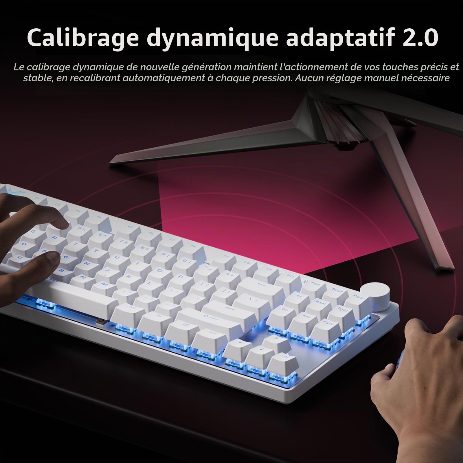 MCHOSE Mix 87 TKL Clavier Gaming, Clavier Magnétique Effet Hall