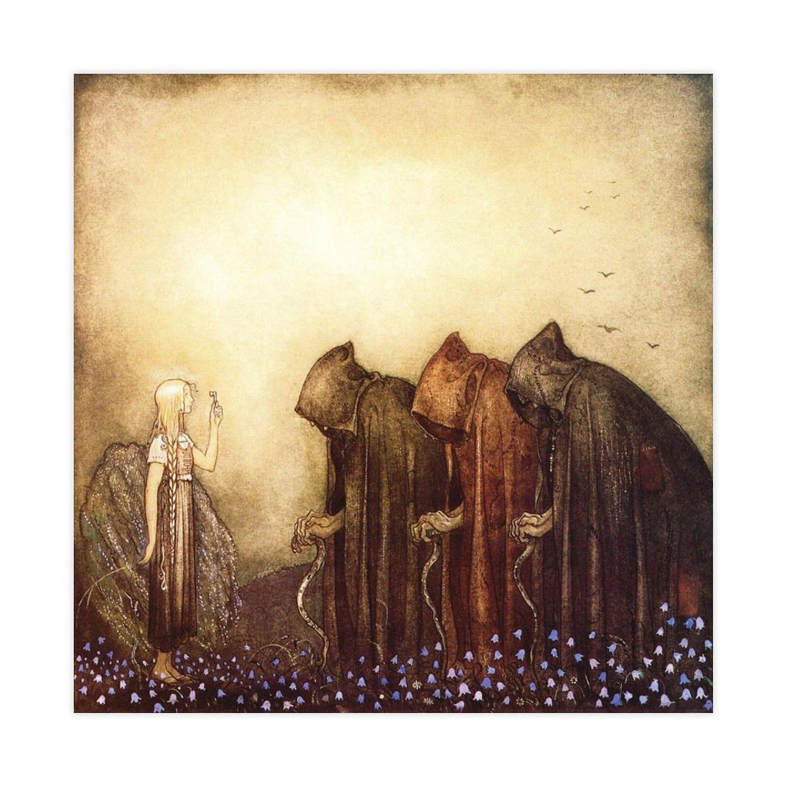 La clé dorée impression sur toile John Bauer aux détails précis format 40cm