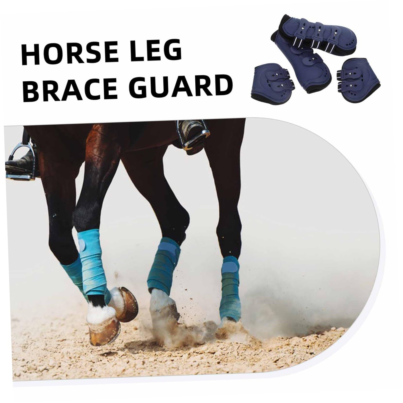 Toyvian 4piezas Botas para Tobillos De Caballo De Pies Reutilizables para Patas De Caballo Botas Ortopédicas para Tendones Entrenamiento Ecuestre