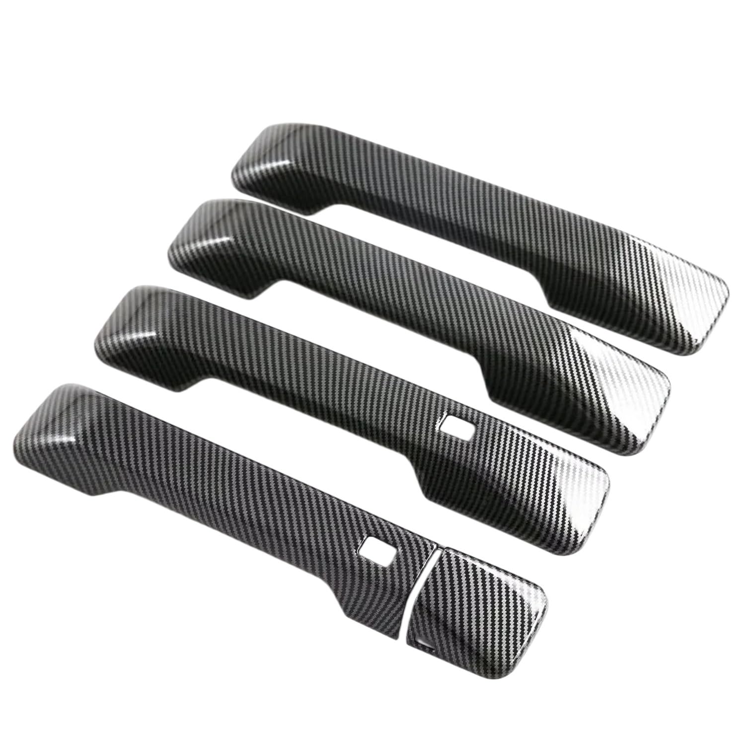 Wsx5fc Touch Carbon Exterior Door Handles For Santa Fe 2024 2025 Car Carbon Style Black Exterior Door Handle Moulding Cover Trim Vehicle Accessories Decoration