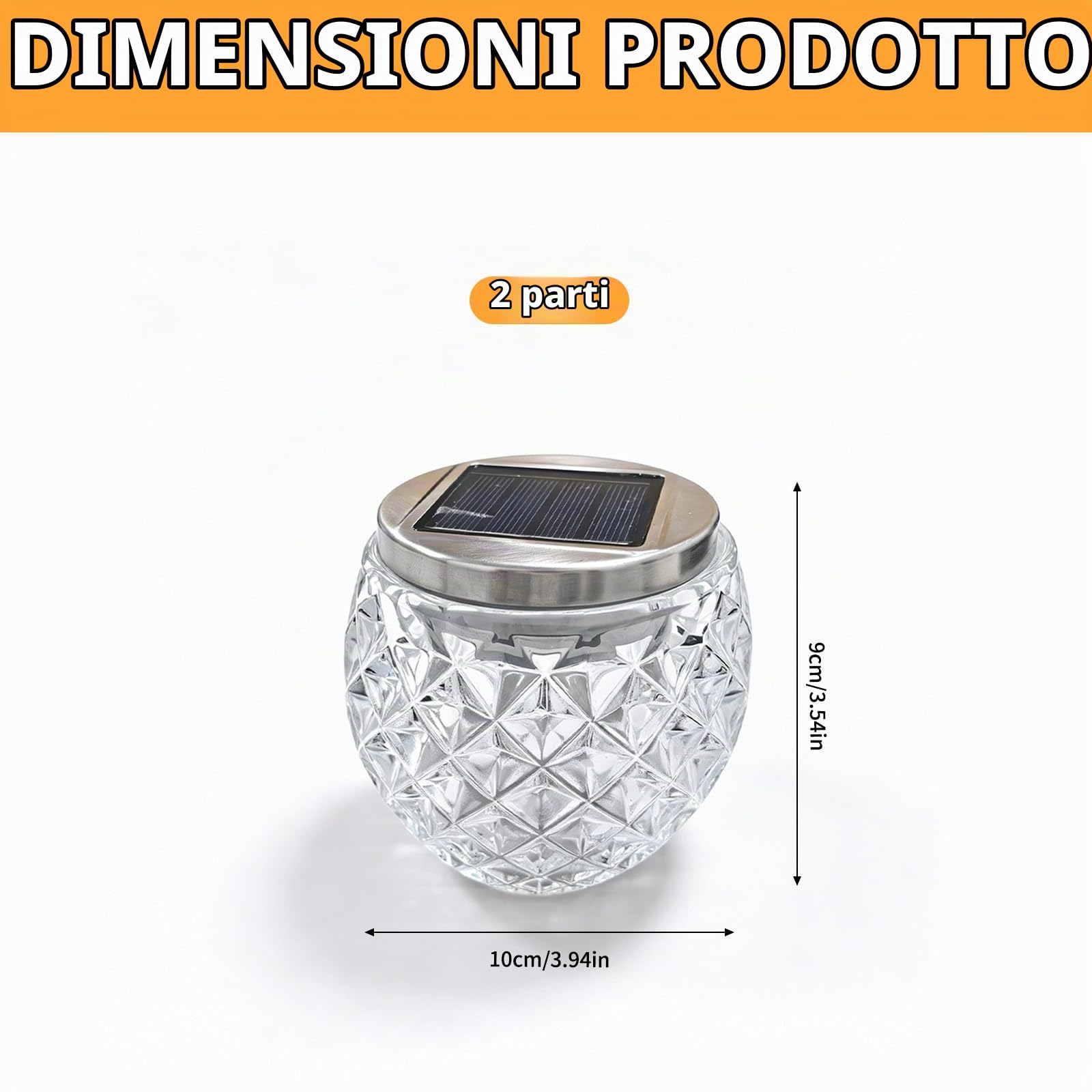 Lanterna Solare da Esterno,2 Pezzi Lampada Solare per Esterni da Tavolo 10 CM,Solarlampen für Außen,Lanterna Solare per Esterni,Lampade da Tavolo a Energia Solare,per Terrazza,Balcone