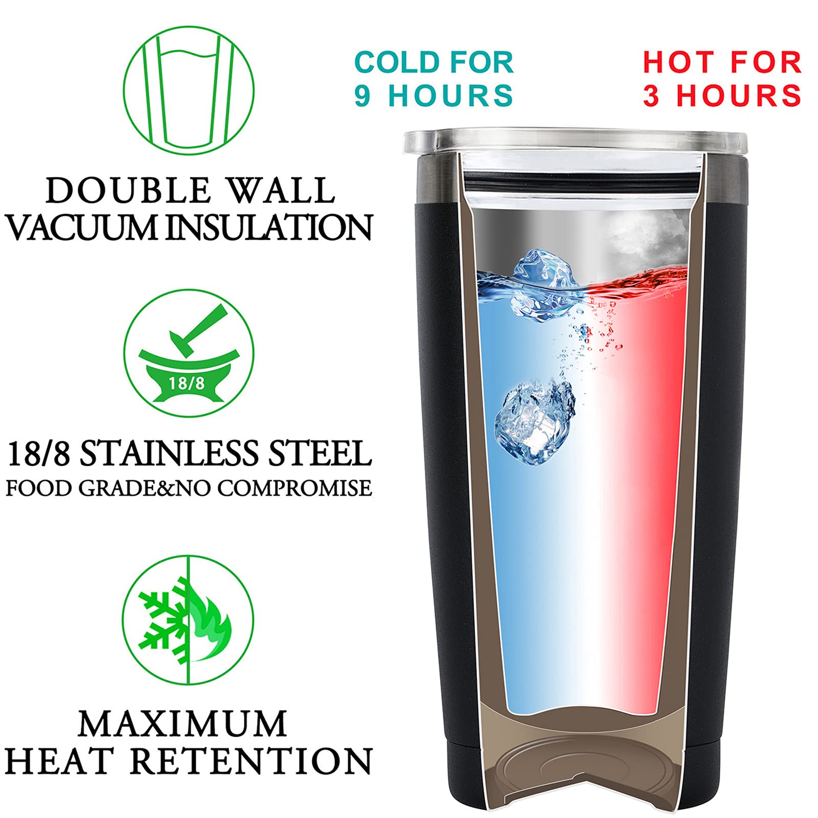 Pastor Nutritional Facts Stainless Steel Tumbler - 20oz Vacuum Insulated Travel Mug For Ministers, Funny Appreciation Gift - View #4
