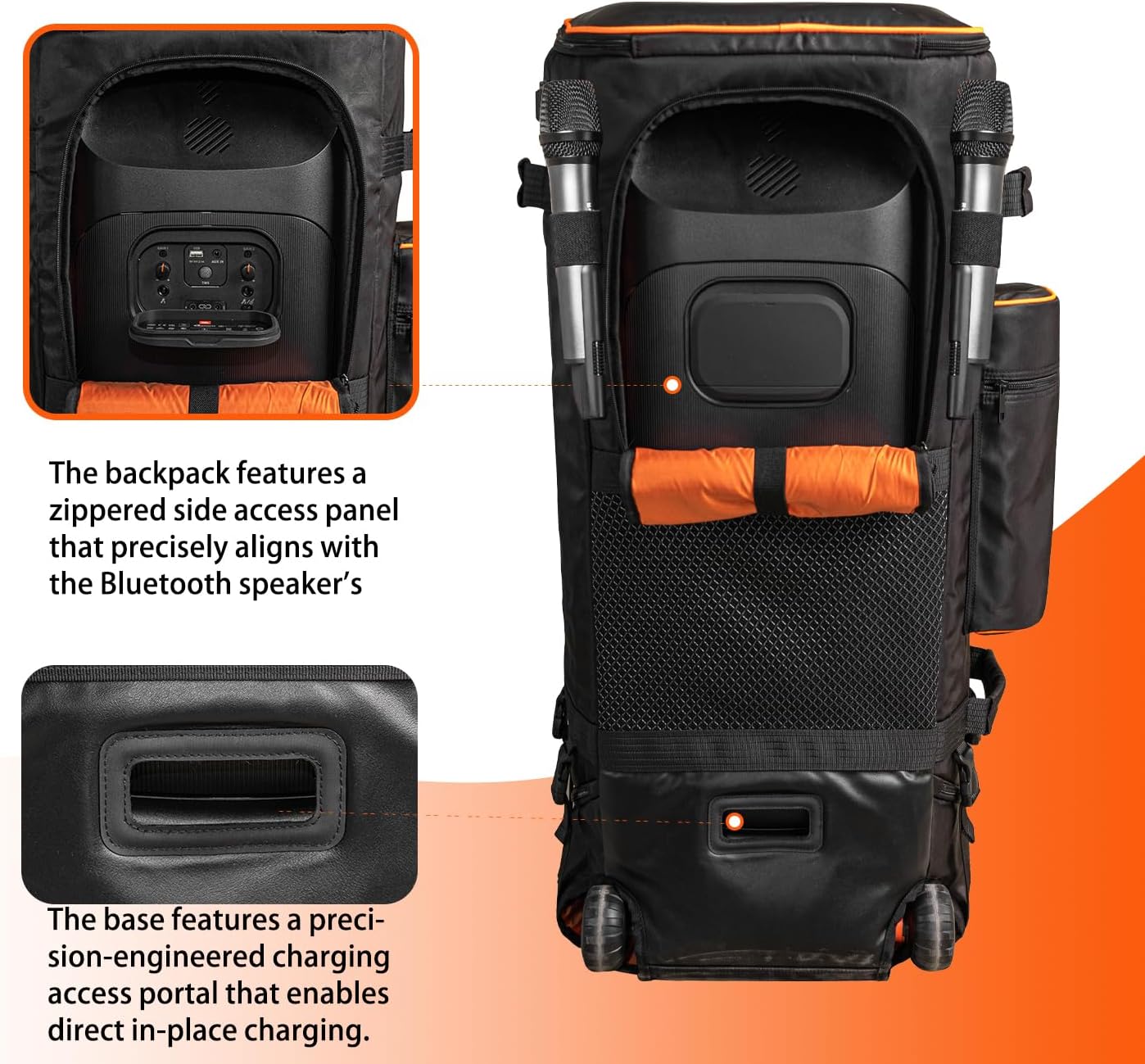 Speaker Bag Rugged Speaker Bag Carry Case Compatible with JBL PartyBox 710, Portable Speaker Carry Bag - Image 4