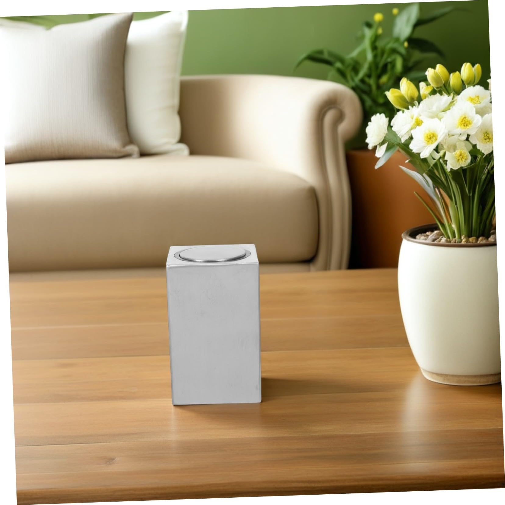 Dispensador de Palillos de Acero Inoxidable 304, Caja Portátil de Almacenamiento Cuadrada, Sistema de Presión Automático, Envase Higiénico para Viajes y Uso en Mesa de Comedor