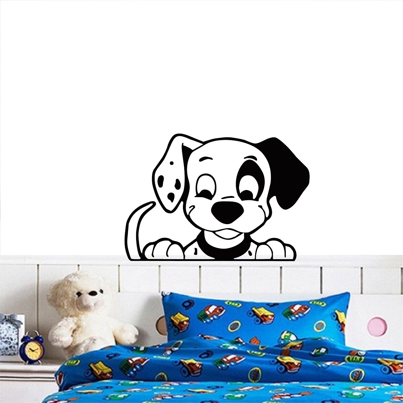 けになりま Makeyes Dalmatian Wall Dog Art Cartoon Decal Vinyl Sticker Decor