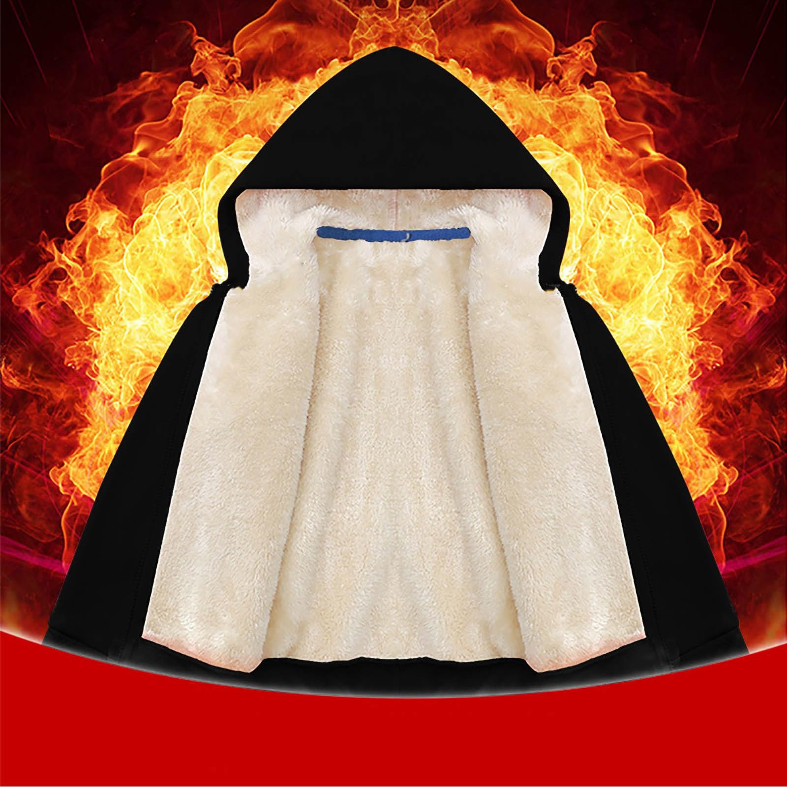LUCKME Sudadera con Capucha para Niños y Niñas Chaqueta de Forro Polar con Cremallera Completa Color Sólido Sudaderas Cálido de Manga Larga Abrigo Ligero para Otoño e Invierno 1.5-8 años