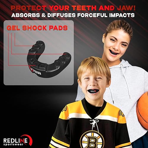 Miniatura 4 de Protector bucal Redline Sportswear con estuche ventilado - Protección para todos los deportes de contacto, Rojo