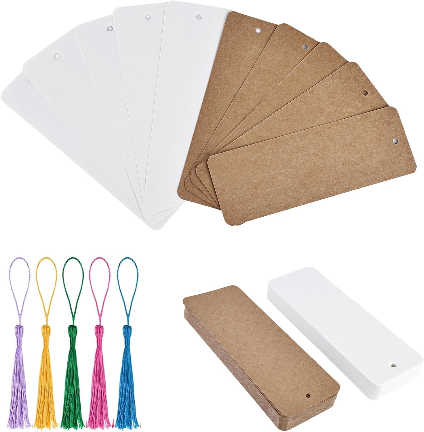 Oruola 36 Stück Mini Quasten Bunt - 13 Cm Lesezeichen Basteln DIY Schmuck